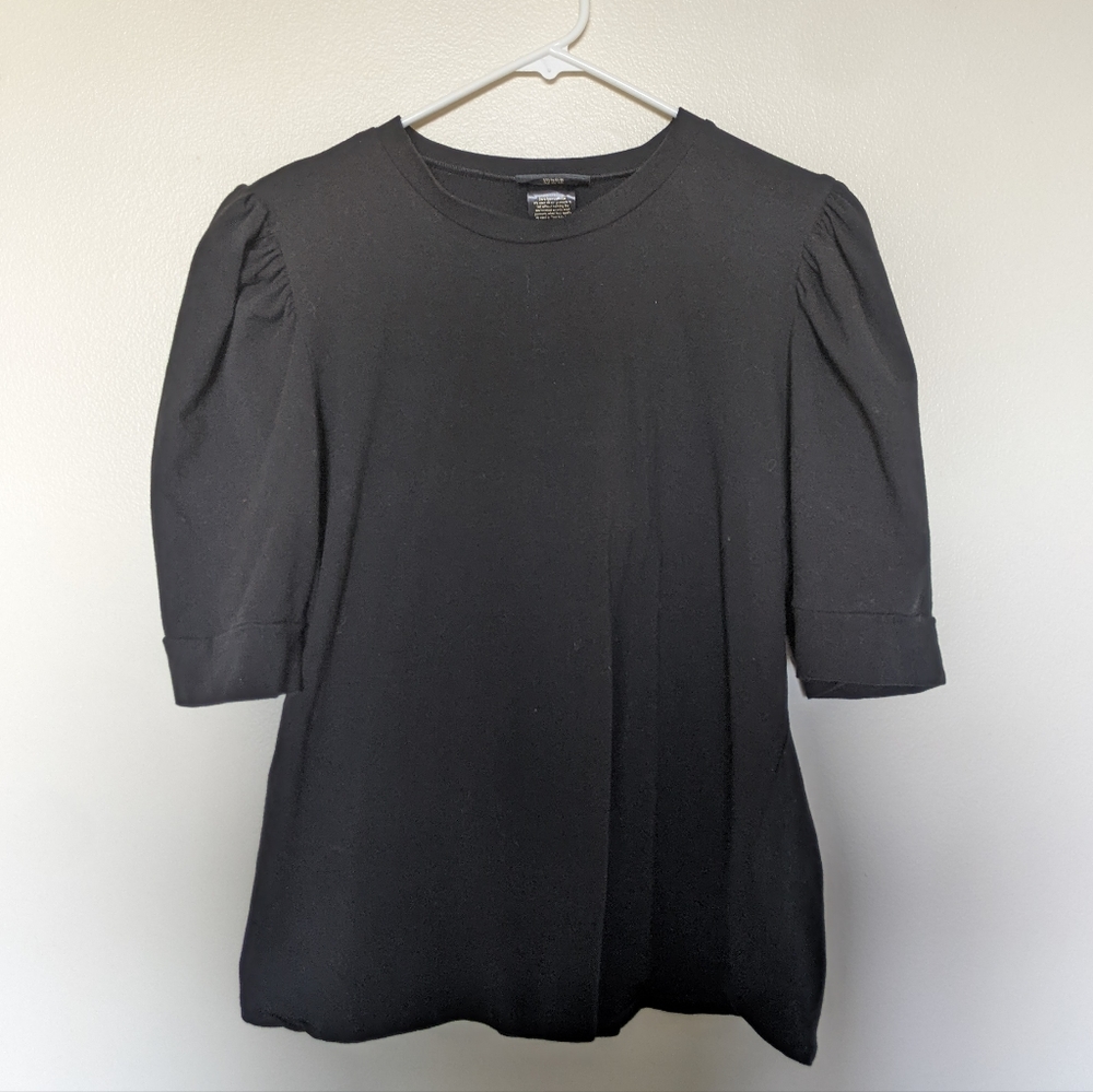 Black Puff Sleeve Top